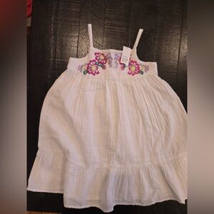 GAP White Dress with Floral Embroidery